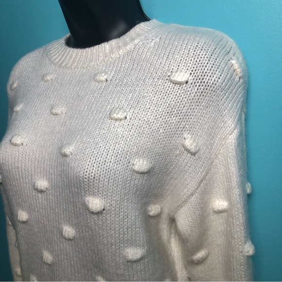 ⭐️NEW⭐️ Ann Taylor Cream/Off White Popcorn Stitched Pullover Sweater - Picture 5 of 13